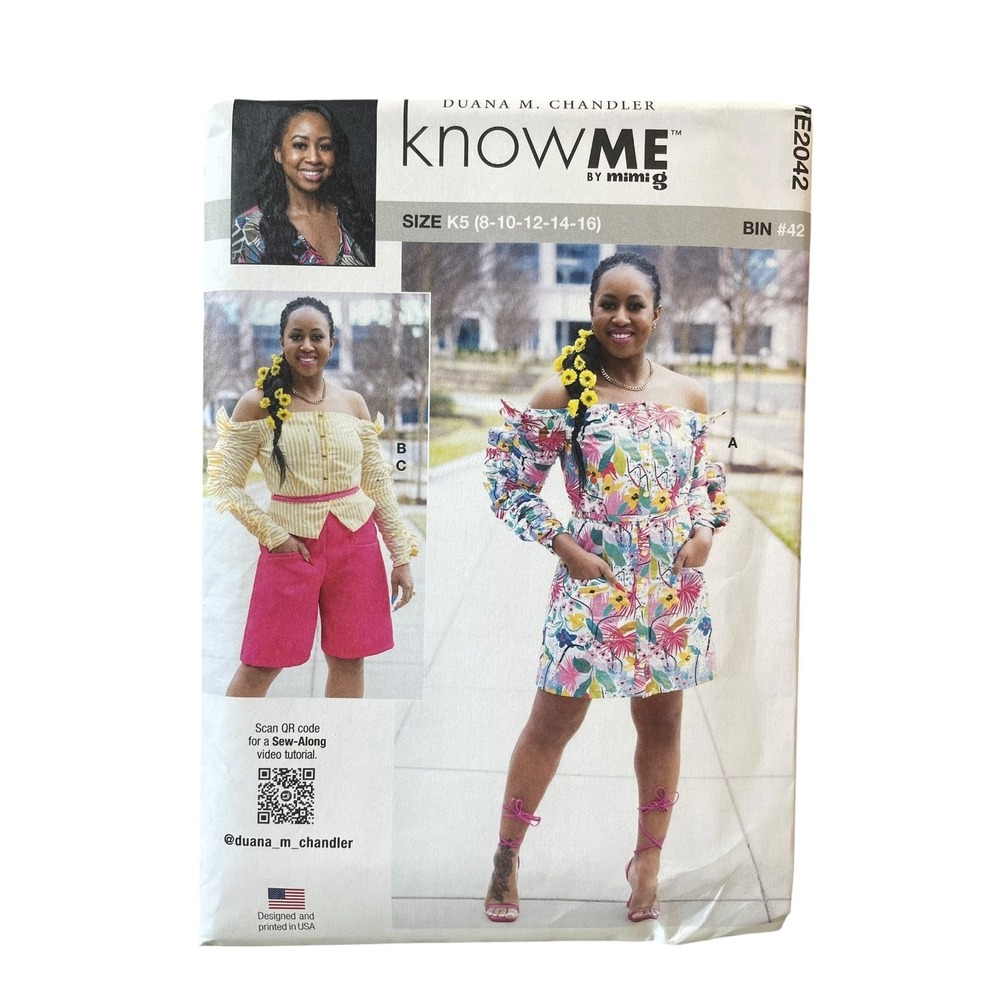 KNOWME by MIMI G ME2042 Sewing Pattern Misses 8-16 Multicolor Dress Top Shorts